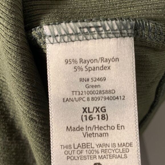 SEE BULK PRICE: Time and Tru extra large green bodysuit NWT - Picture 4 of 6